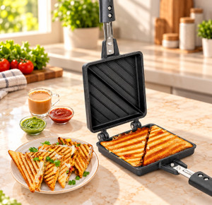 averratraders Premium Two Cut Non Stick Gas Sandwich Toaster with FREE Wooden Spatula Grill Sandwich Maker