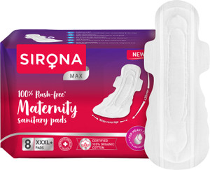 SIRONA Organic Cotton Ultra Soft Maternity Pads (XXXL) Sanitary Pad