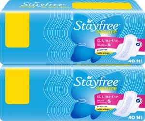 STAYFREE Secure Ultra-thin Sanitary Pad XL(Pack of 80) Combo pack Sanitary Pad