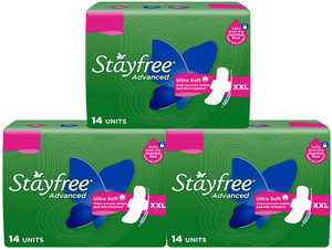 STAYFREE Advanced Ultra-Comfort XL| Soft touch cover with wings Sanitary Pad