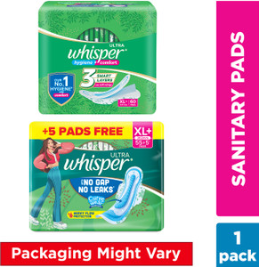 Whisper ULTRA HYGIENE+COMFORT XL+ ,PROTECTION FOR HEAVY FLOW Sanitary Pad