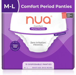 Nua Comfort Disposable Period Panties M-L | Zero Irritation | 4x Comfort (Pack of 5) Sanitary Pad