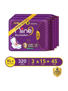 niine Dry Comfort Ultra Thin XL+ SUPER SAVER Sanitary with Biodegradable bags inside Sanitary Pad