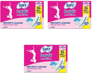 SOFY extra large sanitary pads combo pack 18+18+18=54 pads Sanitary Pad