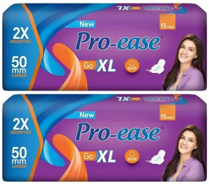 Pro-ease Secure Cottony XL Wings Sanitary Pad Sanitary Pad (Pack of 2) Sanitary Pad