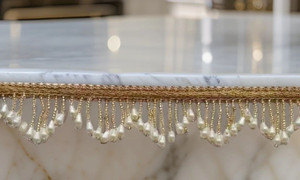 Lacesnmore Blouse hanging lace Lace Saree Falls