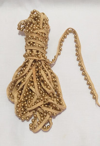 Harbhole Lace Border 8 No Golden Moti Lace Lace Saree Falls