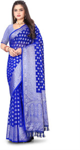 omkar fab Woven Banarasi Georgette Saree