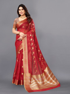 Sidhidata Woven Kota Doria Cotton Silk, Jacquard Saree