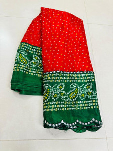 nabil Printed Bandhani Art Silk Saree