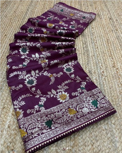AAGIRI Woven Banarasi Jacquard, Art Silk Saree