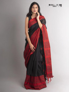 Balorampal Woven Handloom Pure Cotton Saree