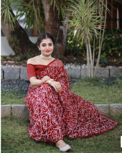 Afia Lucknowi Chikankari एम्ब्रॉइडरेड लखनऊ चिकनकारी जोर्जेट साड़ी