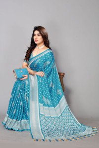 FABMORA Printed, Blocked Printed Daily Wear Chiffon, Georgette Saree