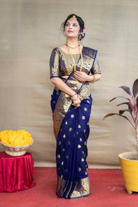 hitanashi creation Self Design Banarasi Jacquard Saree