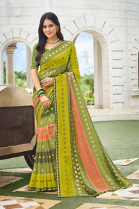 Laxmipati sarees Printed Bollywood Chiffon Saree