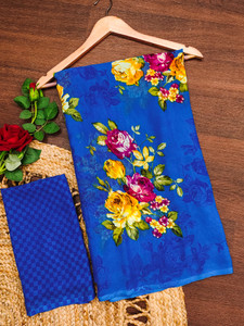 Anand Sarees Floral Print Daily Wear Georgette Saree