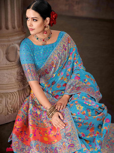 Divastri Woven Bollywood Cotton Blend Saree