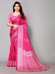 FABMORA Printed, Blocked Printed Daily Wear Chiffon, Georgette Saree