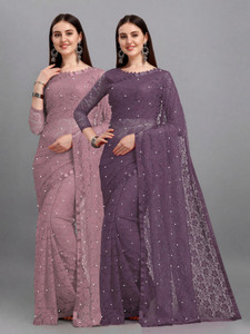 LOROFY Self Design Bollywood Net Saree