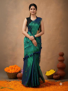 Raees Ethnic Woven Handloom Tissue Saree