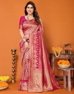 YASHIKA Self Design Kanjivaram Silk Blend Saree