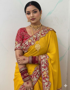 Vraggi Embellished Bollywood Silk Blend Saree