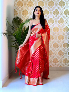 ZILVIRA Woven Kanjivaram Pure Silk, Art Silk Saree