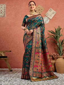 Sangria Woven Banarasi Pure Silk Saree
