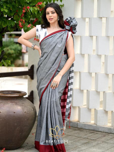 Shyamali Boutique Woven Handloom Cotton Blend Saree