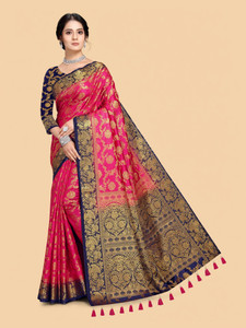 COSBILA FASHION Woven Banarasi Cotton Silk Saree