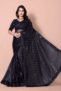 PATTARI Embroidered Bollywood Supernet Saree