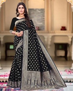 SPOTXY Woven, Self Design, Paisley Paithani Pure Silk, Cotton Silk Saree