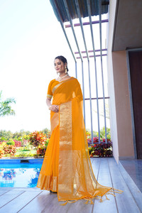 KOTHARI SBT Self Design Bandhani Organza Saree