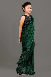 Dream Clouds Embellished Bollywood Lycra Blend Saree