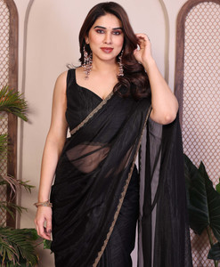 KING VULTURE Dyed, Solid/Plain Bollywood Jimmy Jimmy Saree