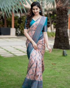 Spetila Woven Banarasi Jacquard, Pure Silk Saree