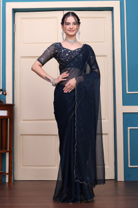 K 9 FASHION Embellished, Embroidered Bollywood Georgette Saree