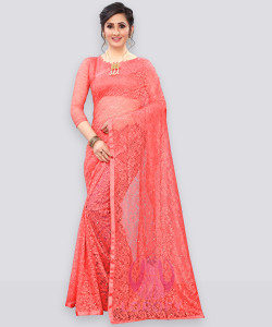 LOROFY Self Design Bollywood Net Saree