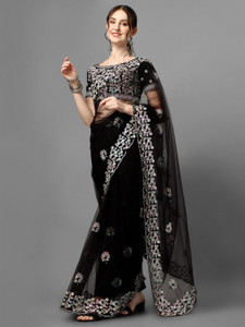 zili Embroidered Bollywood Net Saree