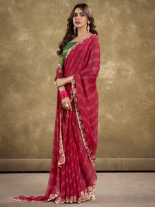 Sareemall Embellished Bollywood Chiffon Saree