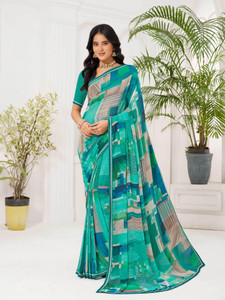 Laxmipati sarees प्रिंटेड डेली वियर जोर्जेट साड़ी