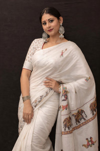 Divyam Printed Handloom Handloom Pure Cotton Saree