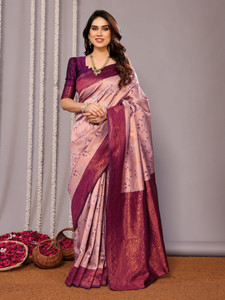 AVANTIKA FASHION Woven Kanjivaram Pure Silk, Art Silk Saree
