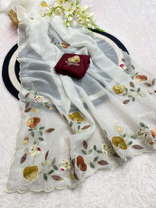 Kstabhanjan Embroidered Daily Wear Chiffon Saree