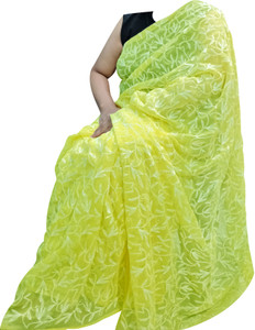 kalashkalp Embroidered Lucknow Chikankari Georgette Saree