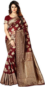 Progetto Woven Banarasi Art Silk, Silk Blend Saree