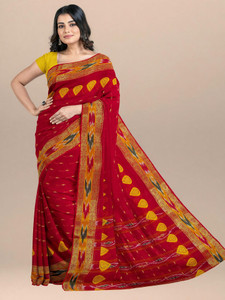 Bong ButiQ Checkered Tant Pure Cotton Saree