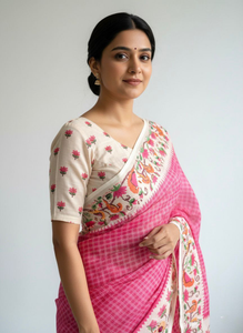 Shoploom Printed Handloom Pure Cotton Saree