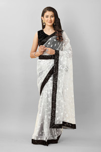 RUCHKET Embroidered Bollywood Net Saree